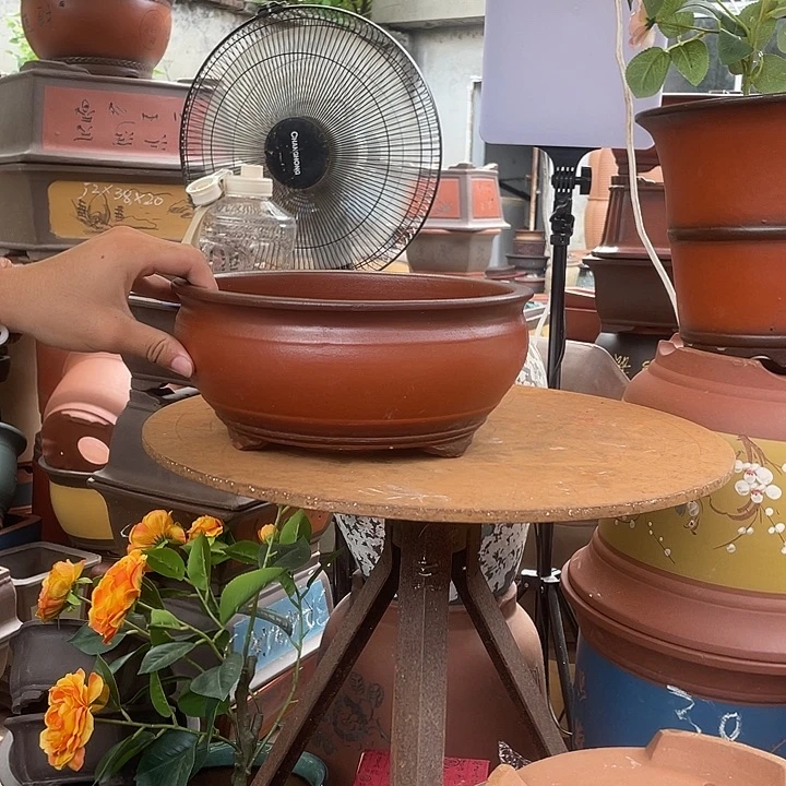 仿古鱼缸小花盆紫砂花盆