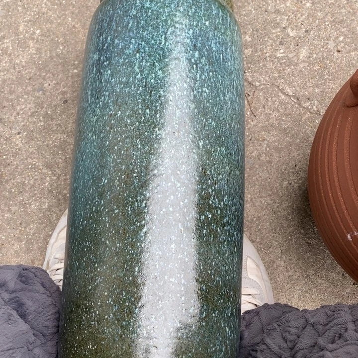 紫砂花盆高约50口约17