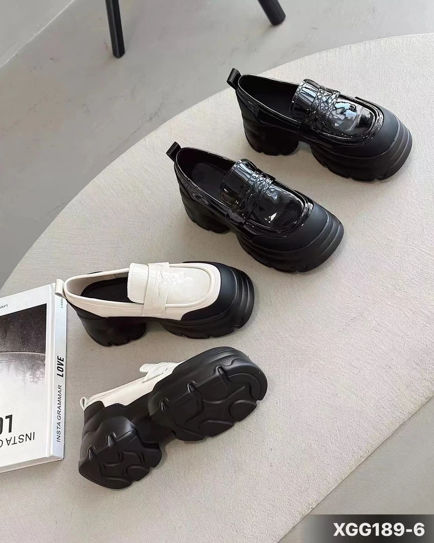 春季时尚小皮鞋英伦风软底舒适百搭款乐福单鞋189-6