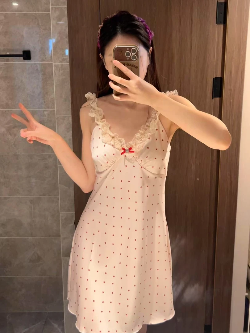 甜心【FUENYOU家居服】轻奢设计师款睡衣蕾丝网红家居服女睡裙休闲