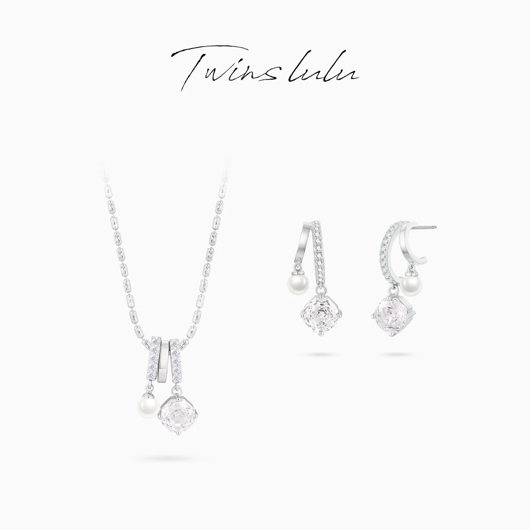 TWINS LULU 镀K金【玫瑰花】精致气质ins小饰品珠珠项链TSJ7968