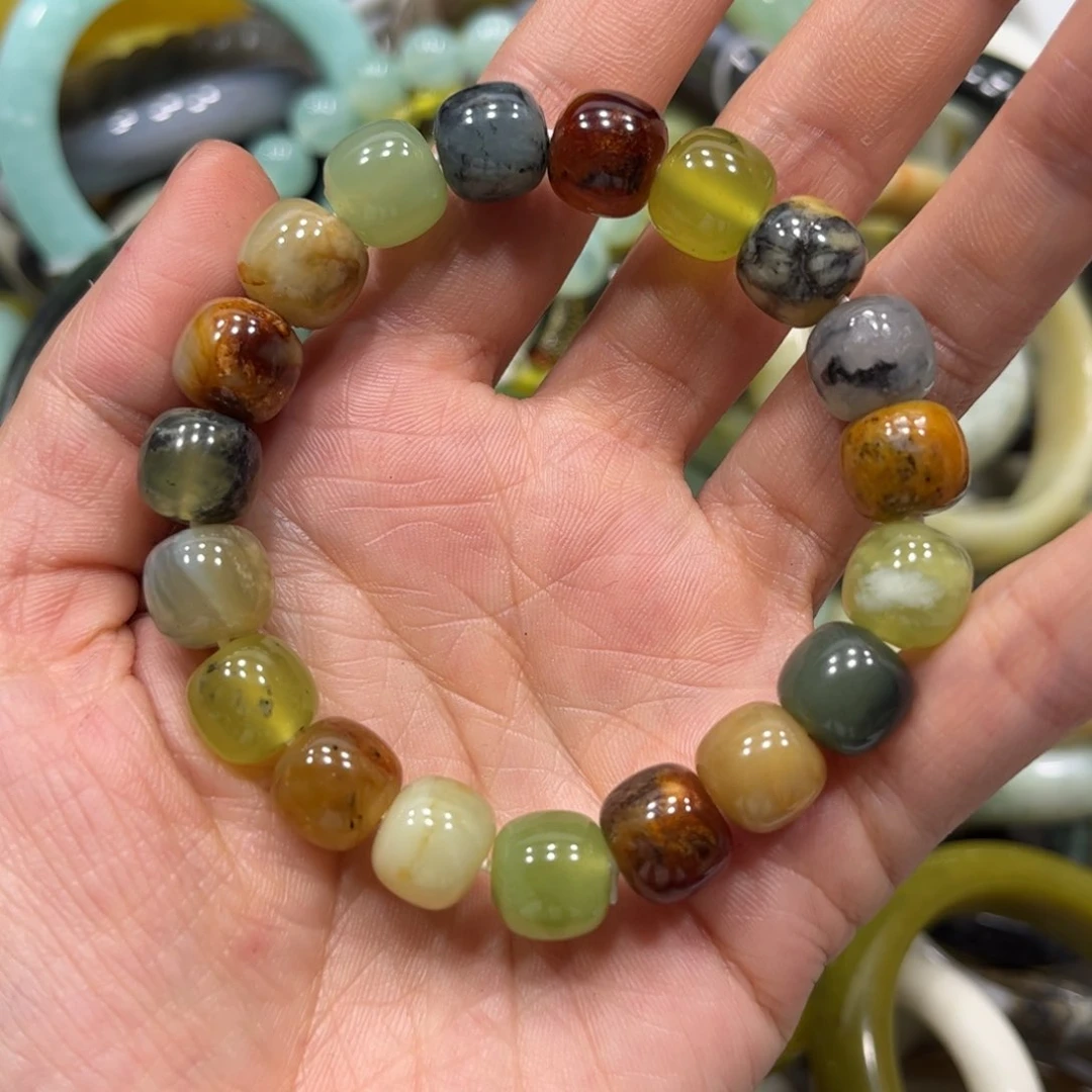 蛇纹石玉手链未镶嵌