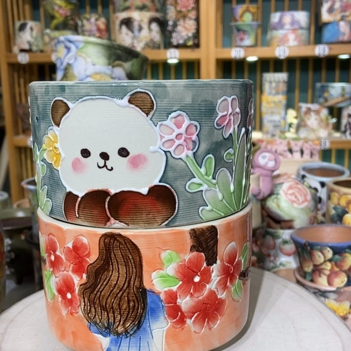 红陶景德镇艺术手绘作品