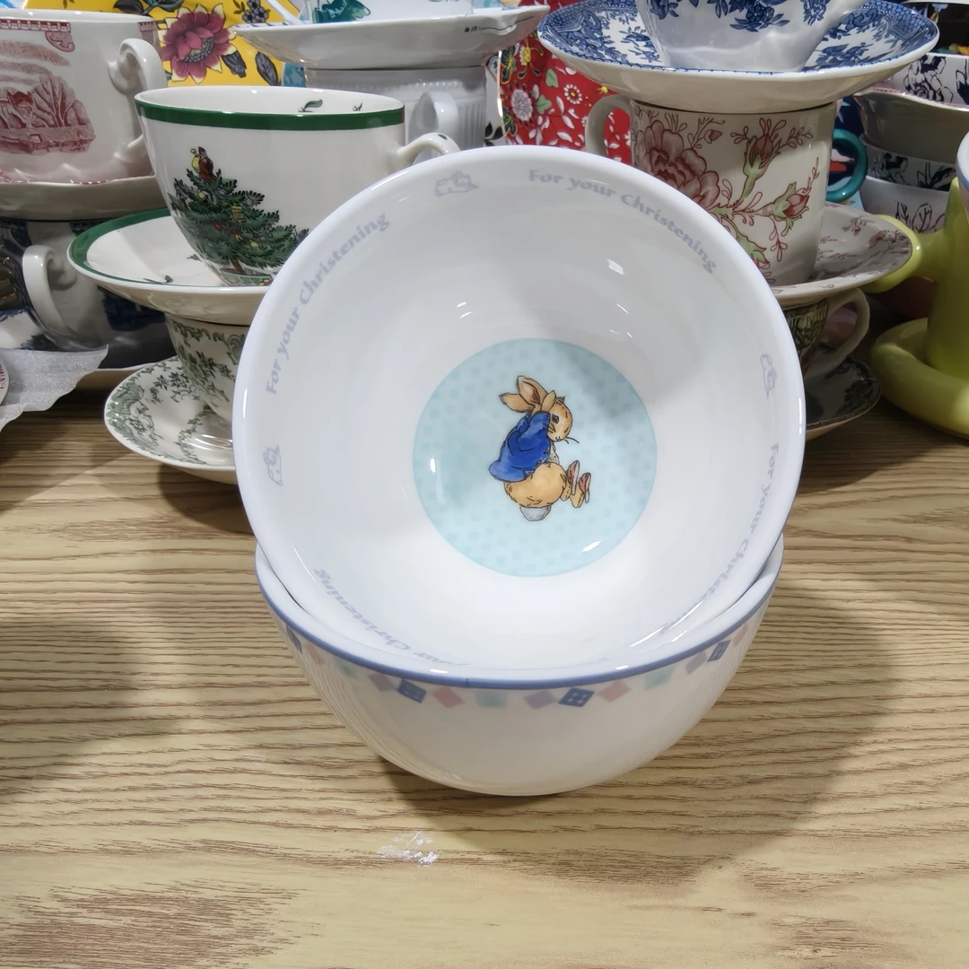 彼得兔两只装  5寸碗口直径12 ㎝高6㎝釉中彩