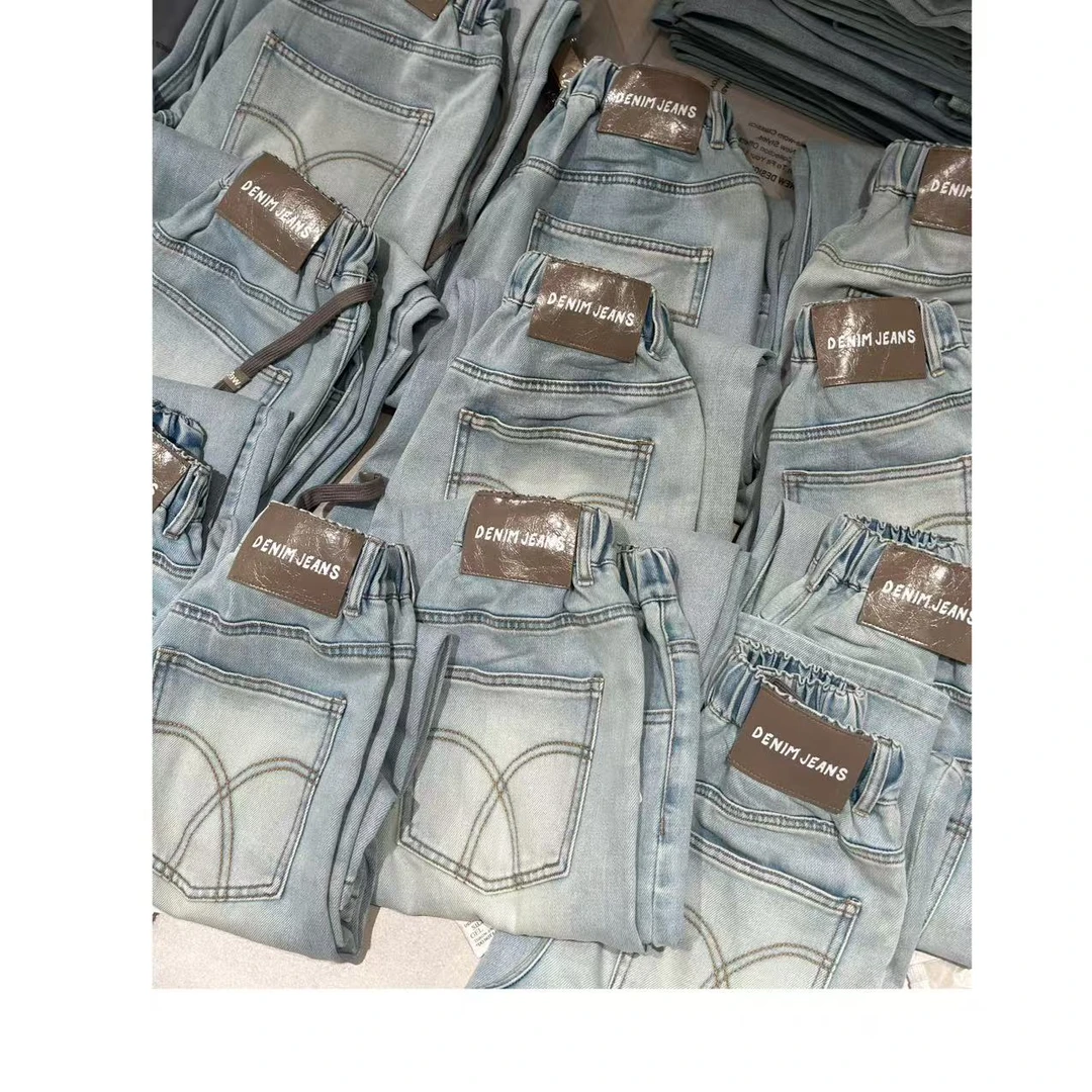 Uming-儿童春夏老爹牛仔裤