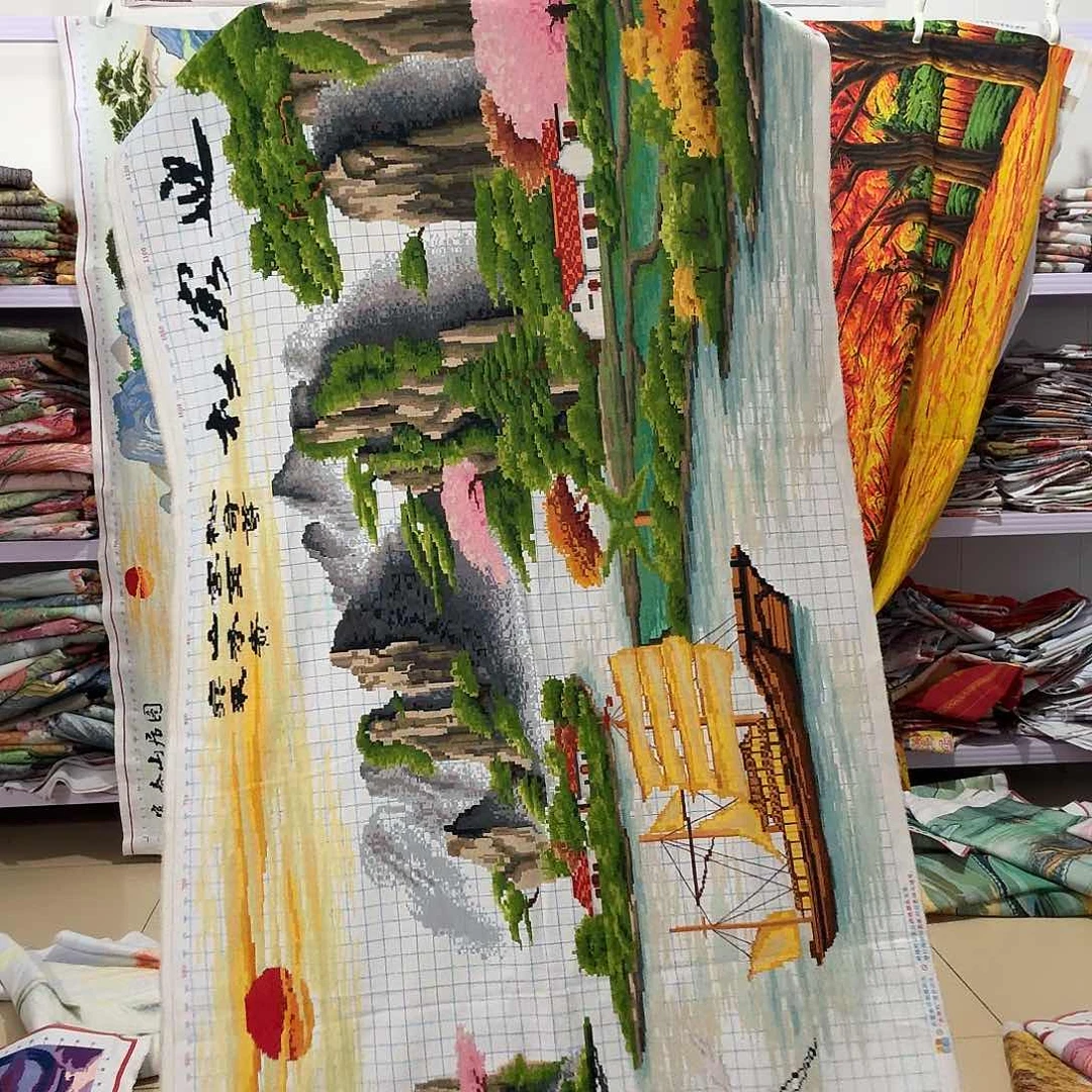棉十字绣成品出售