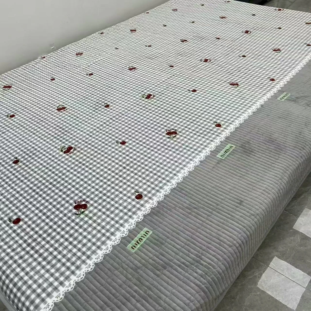 【牛奶绒】榻榻米大床大炕盖防滑机洗绗缝加大不跑不滑双面夹棉