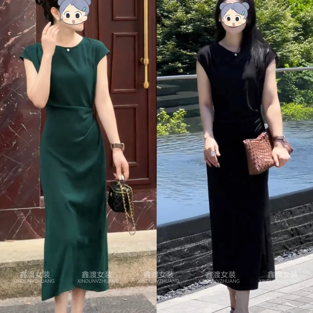 2025夏季新款时尚显瘦气质女士网红洋气连衣裙百搭款D21324