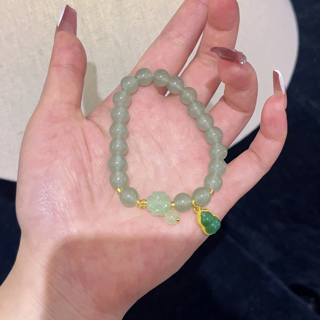 铜合金手链 铜合金 247 时尚国风青提花花葫芦手链