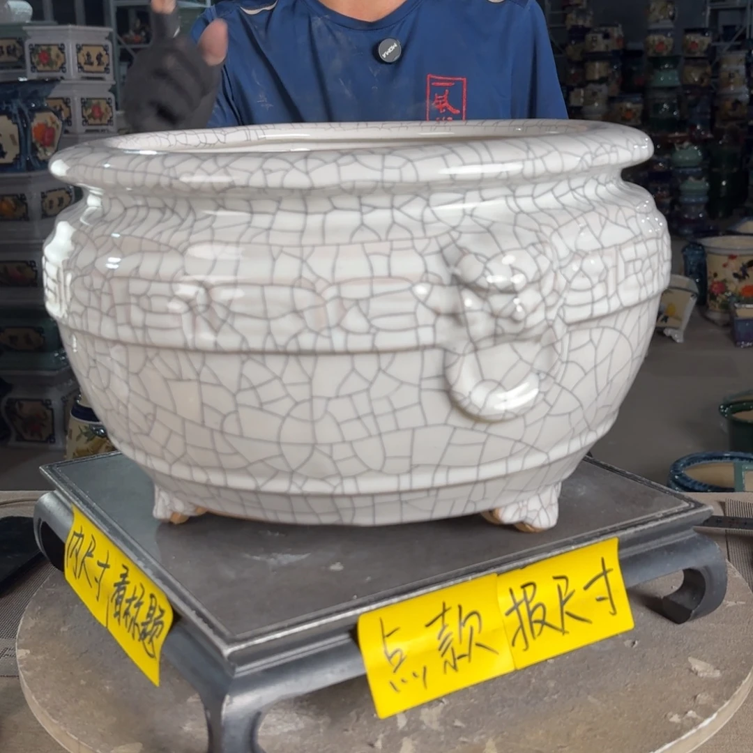 一风堂石湾花盆 内26*18编号175