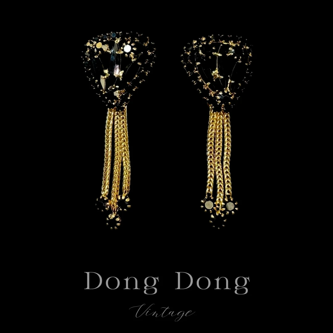 铜合金耳饰 铜合金中古重工耳饰【3428】中古收藏