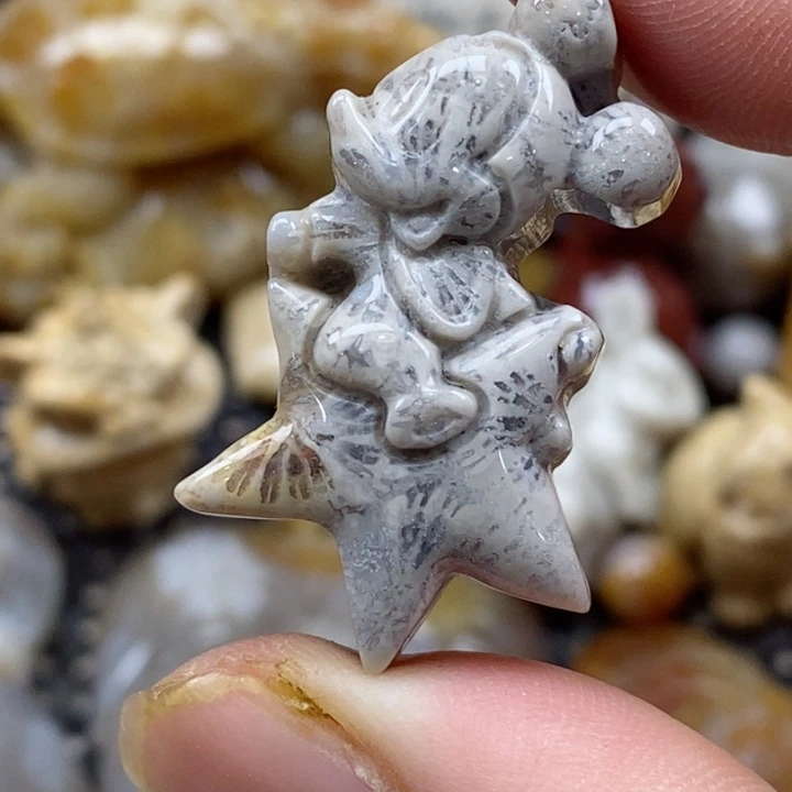 颈饰未镶嵌硅化珊瑚（珊瑚玉）小