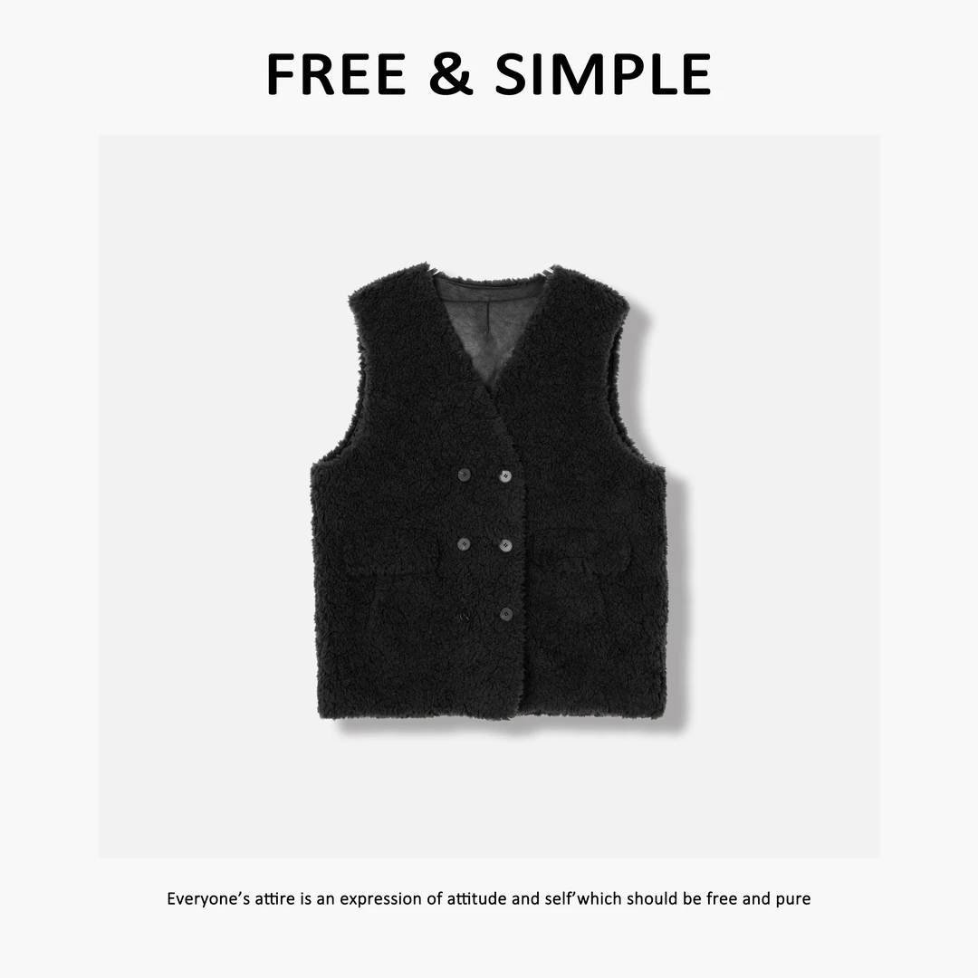 Free&Simple-‘约德尔’秋冬款极简风时尚小众休闲款马甲-69770