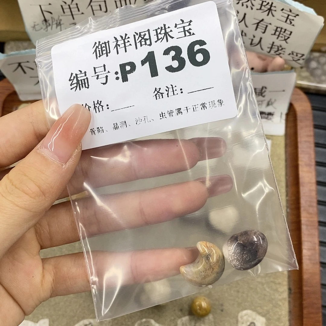 硅化珊瑚（珊瑚玉）未镶嵌颈饰靖*月