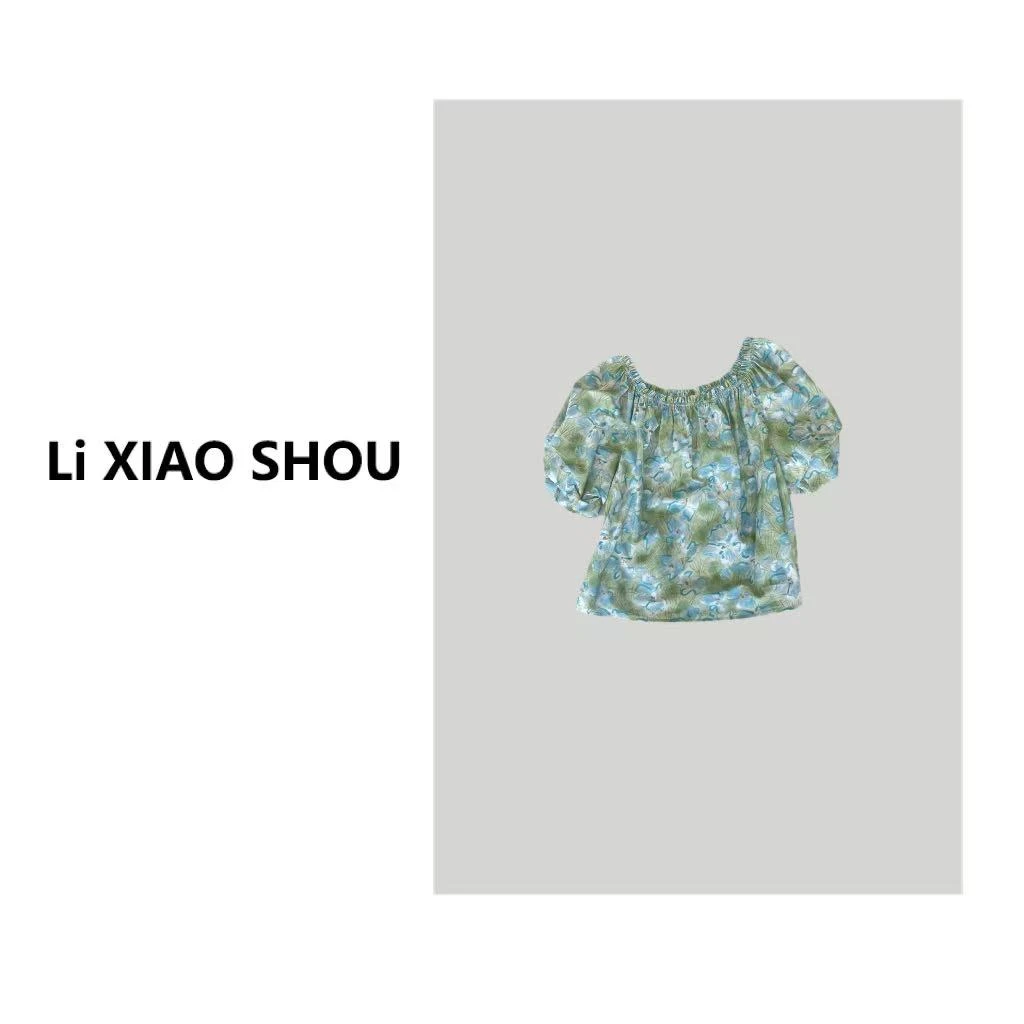 【李小瘦大码女装】新款碎花宽松显瘦薄款印花百搭休闲小衫女398D