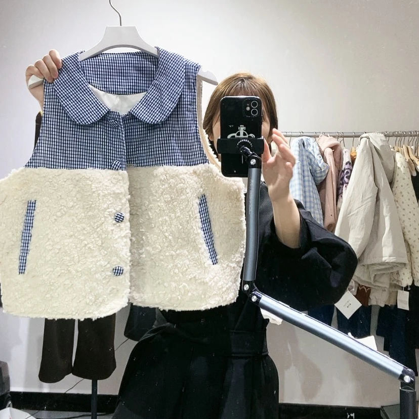 【闪购商品】格子马甲