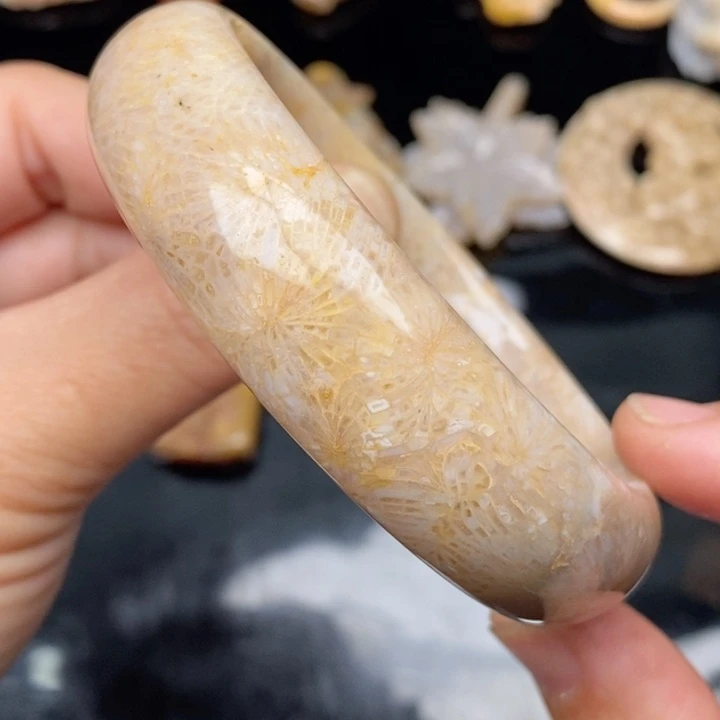硅化珊瑚（珊瑚玉）手镯未镶嵌洺*沁
