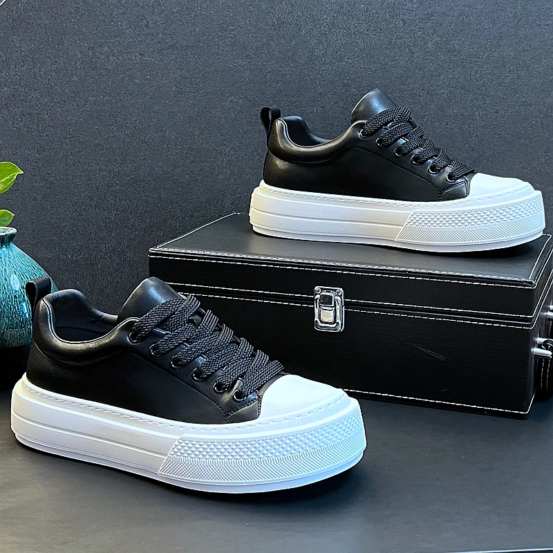 简约小白鞋男士秋季新款透气时尚板鞋百搭舒适休闲鞋轻便运动潮鞋
