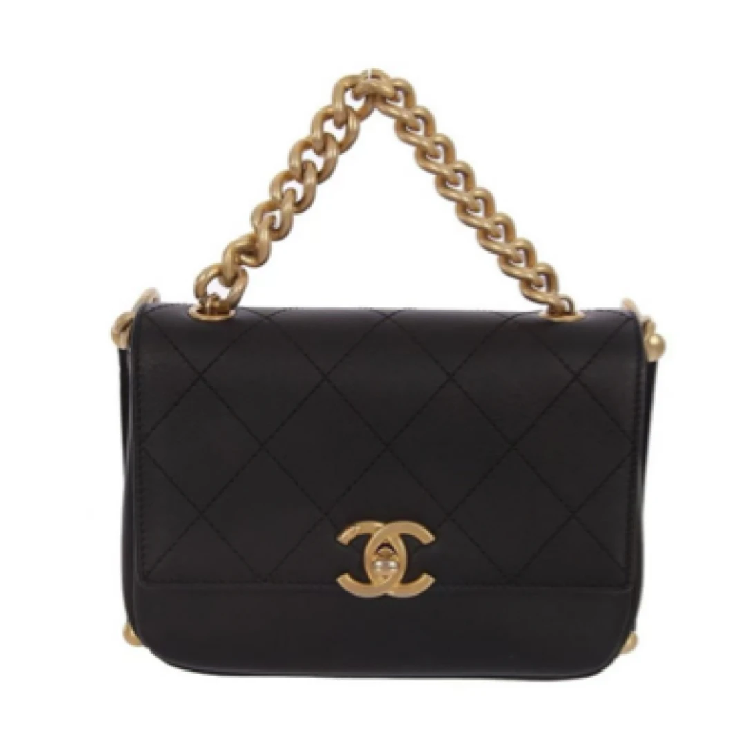 95新 Chanel/香奈儿 方胖子 黑金 26开/JW4375