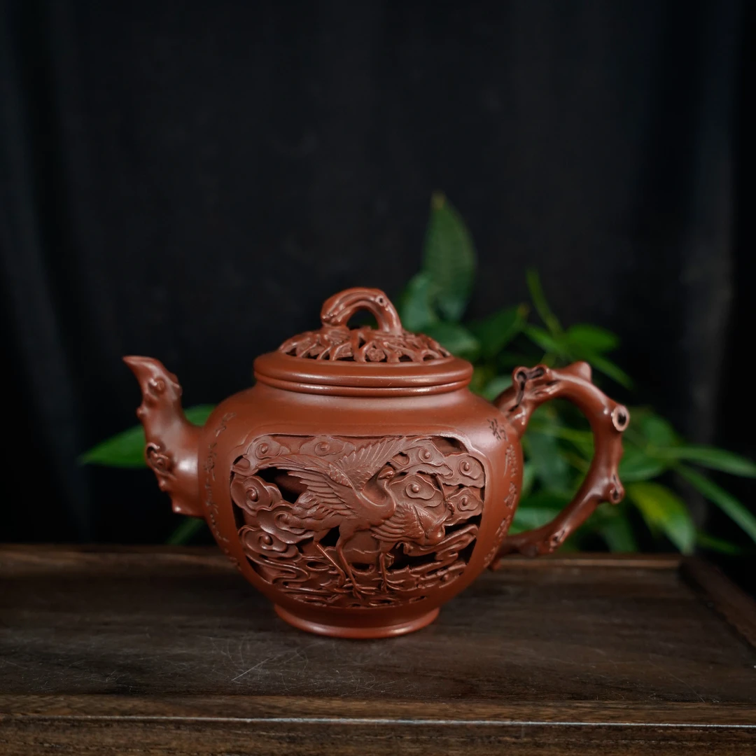 GSZS-5377   程辉   宜兴手工紫砂   梅鹤同春