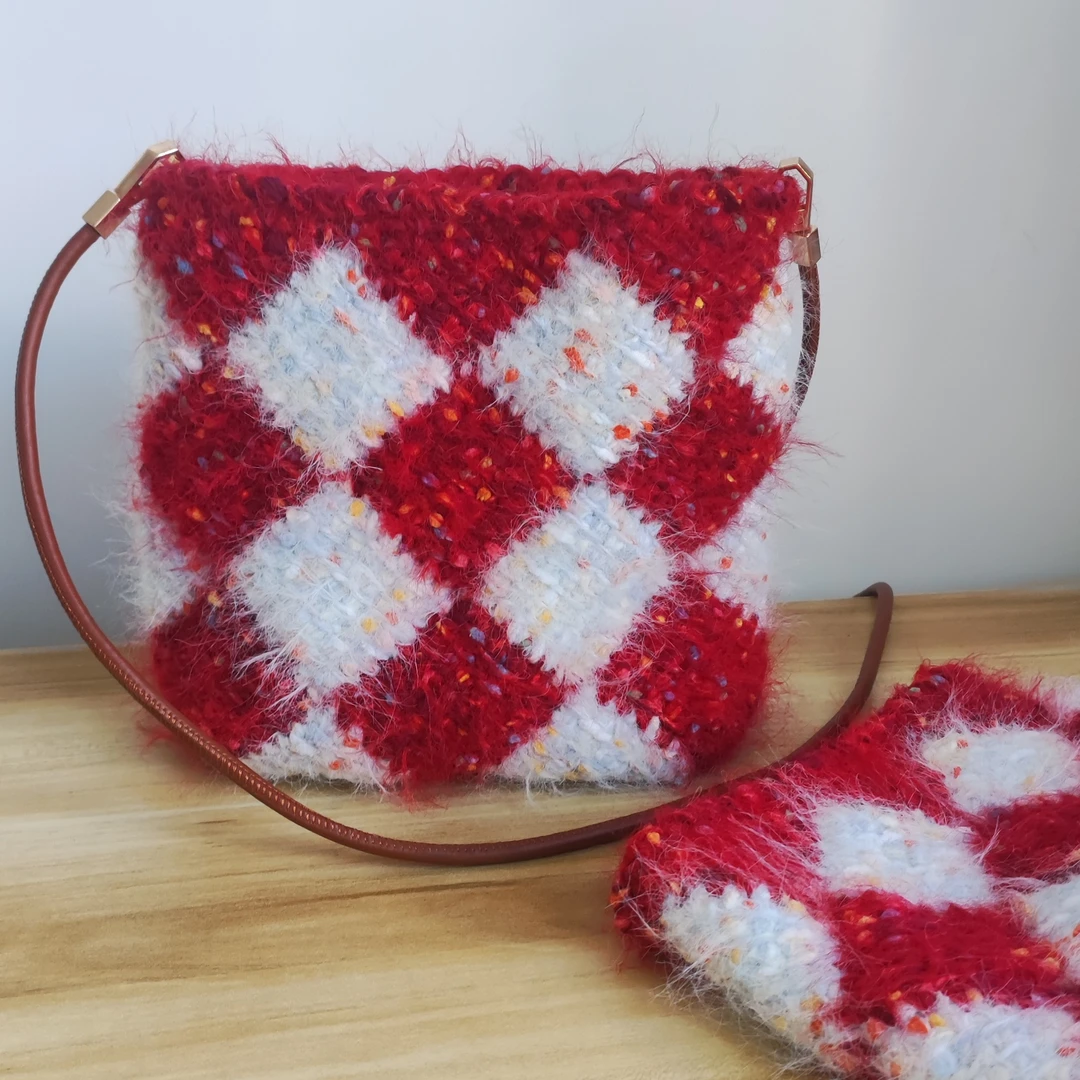 【成品现货】纯手工钩织编织包时尚百搭手机包斜挎包单肩小包包