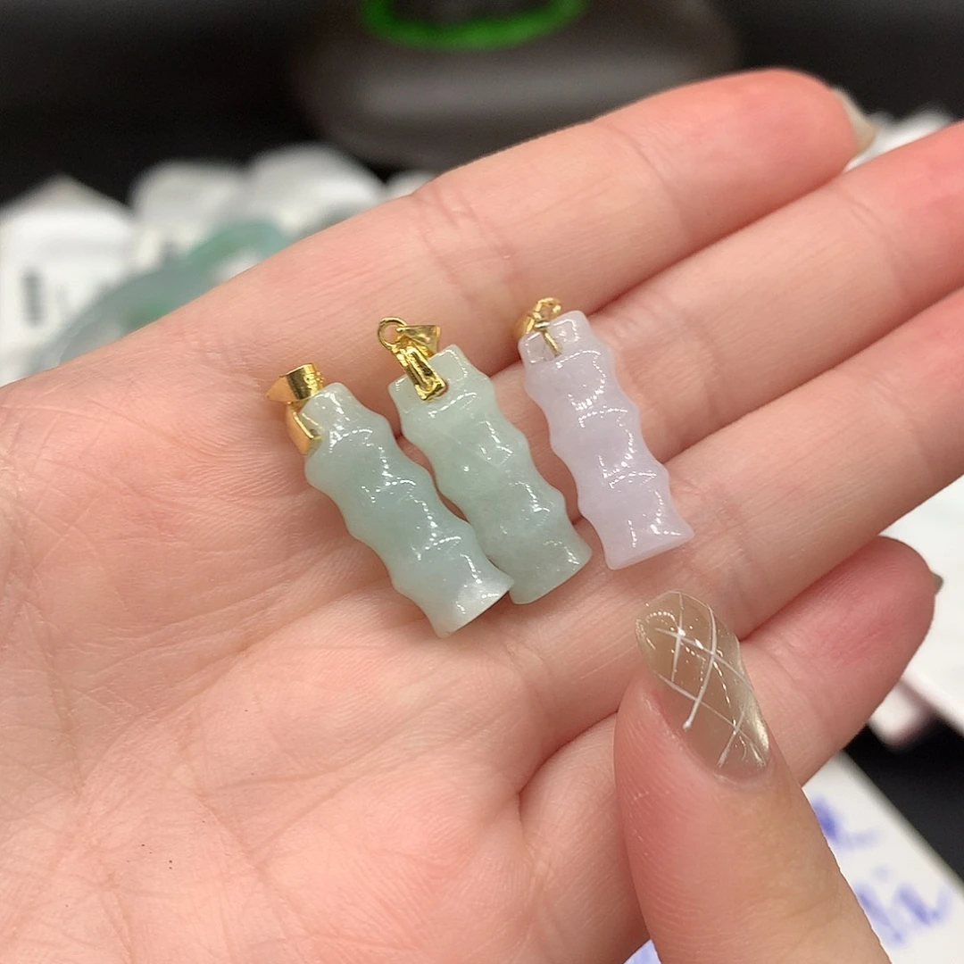 翡翠未镶嵌颈饰竹节多样性发货