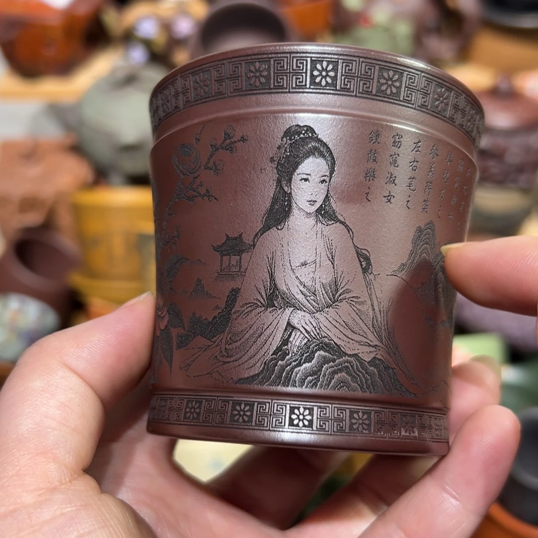 紫砂茶杯宜兴紫砂主人杯