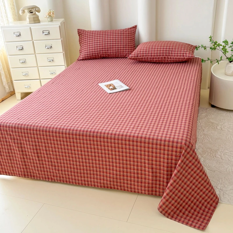 荨鹿-【锦绣】无打腊天然手工老粗布老粗布100%全棉色织A类床品套件