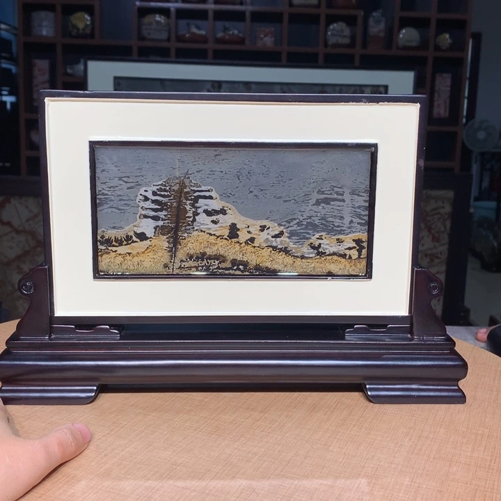 广西国画石摆件，观赏收藏