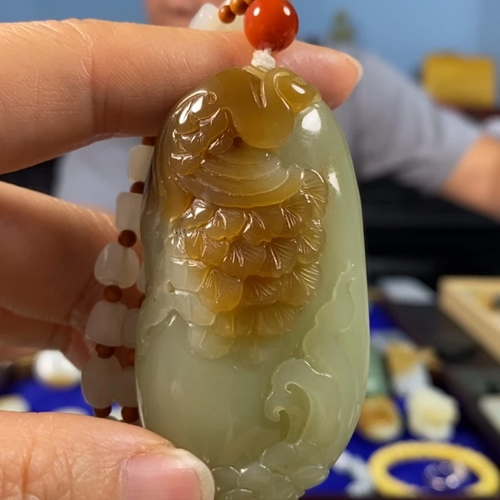 和田玉未镶嵌挂件溜*