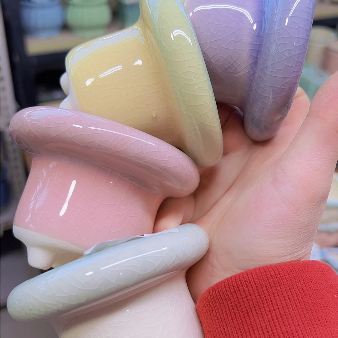 红陶陶瓷花盆当场满12包邮