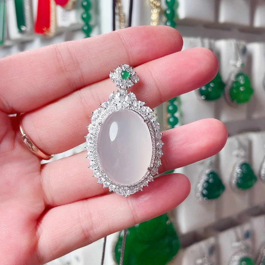 银S925镶嵌颈饰玛瑙/玉髓