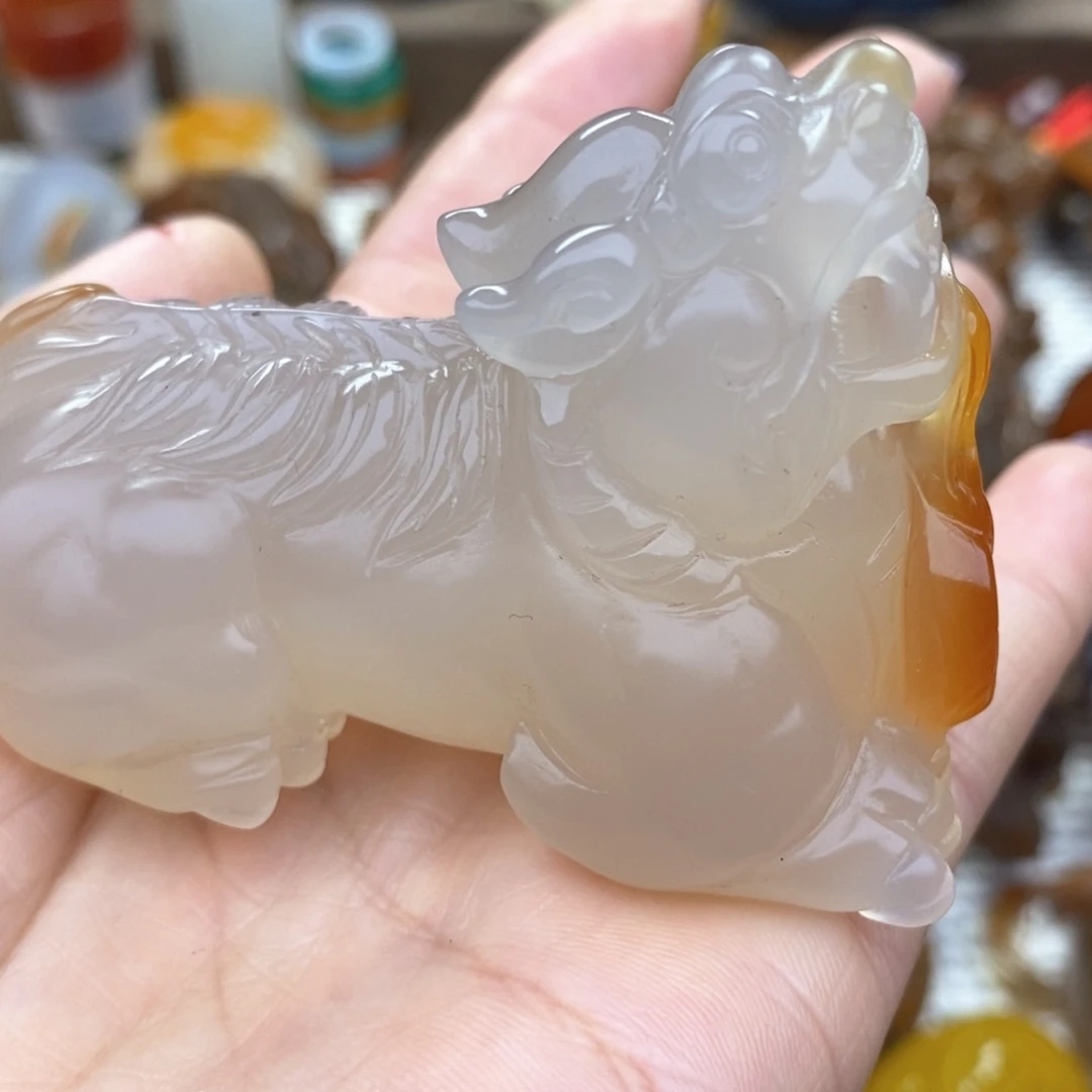 玛瑙/玉髓把件未镶嵌梦*