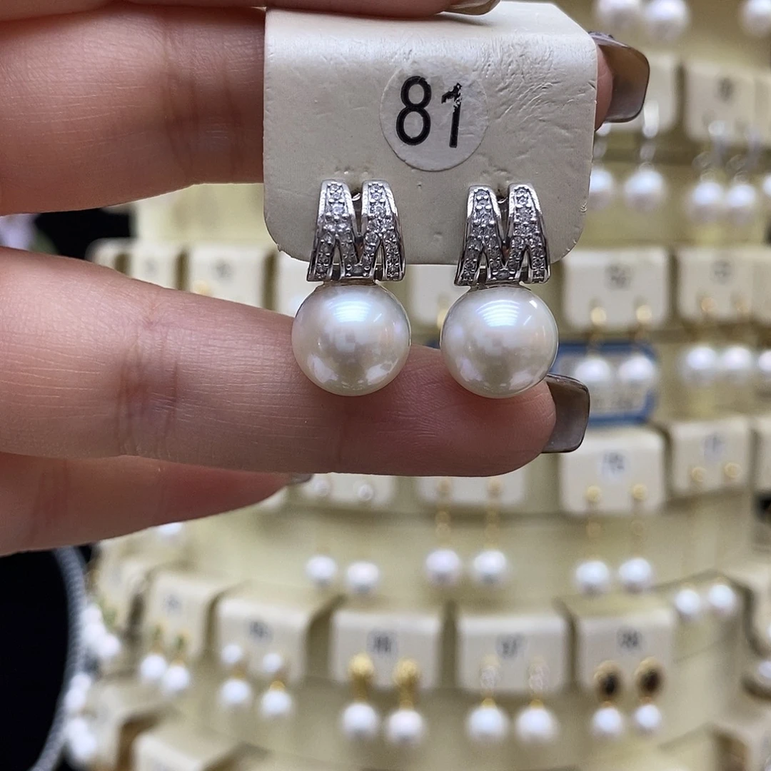 耳饰淡水珍珠银S925镶嵌