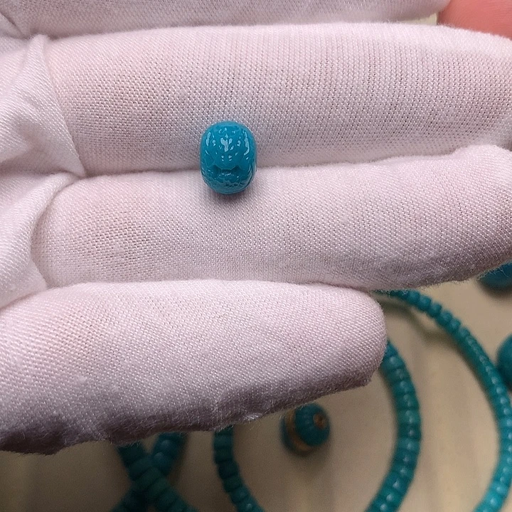 绿松石未镶嵌绿松石龙鼓珠9.1