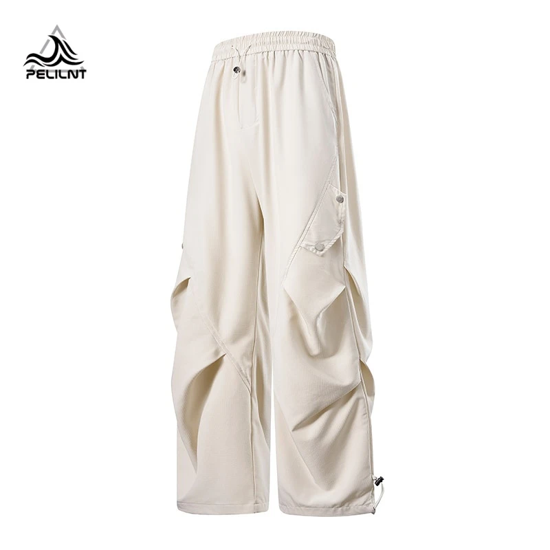 欧伯希和夏季薄款男女同款休闲美式防风工装裤运动冲锋裤阔腿