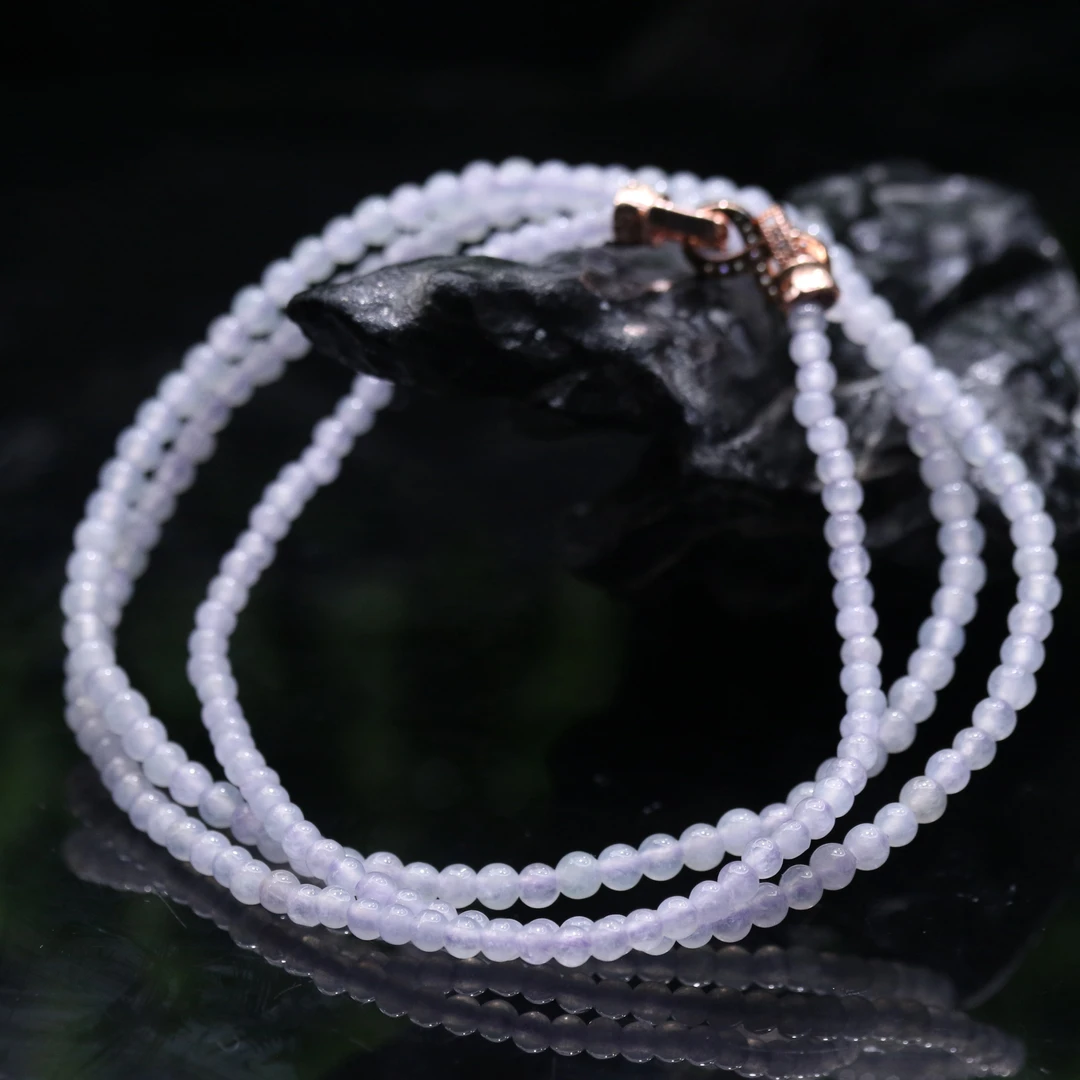 2天然缅甸翡翠A货珠链/300860/上海嘉禾拍卖