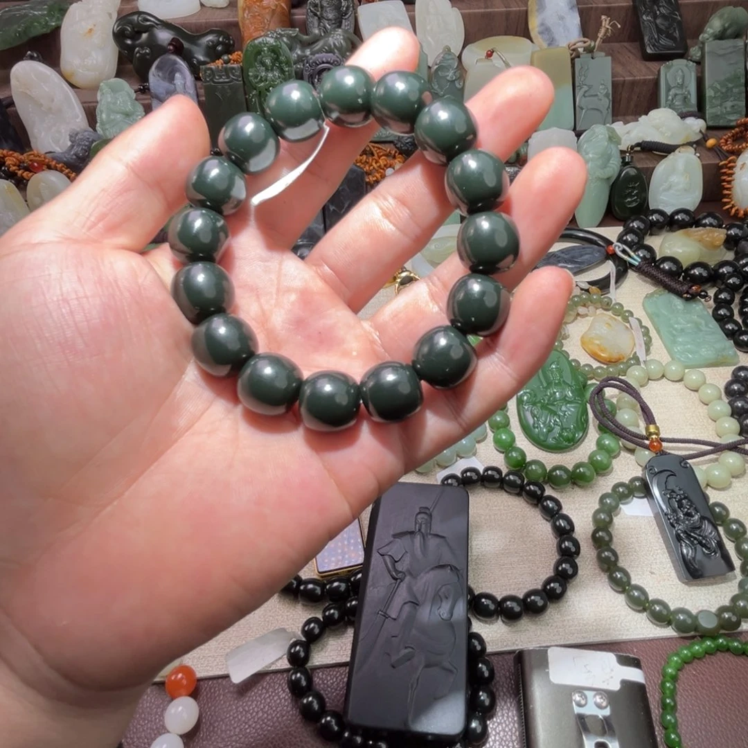 和田玉未镶嵌手链