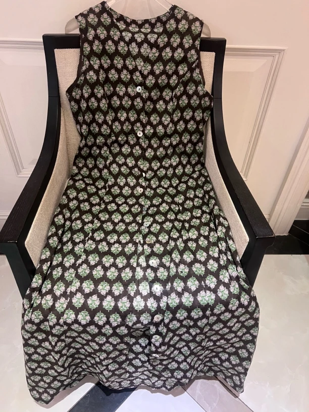 2025新款：法式印花连衣裙