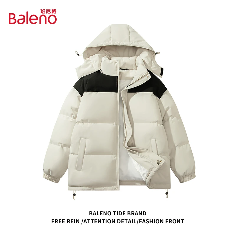 班尼路可拆卸连帽棉服男士冬季外套棉衣潮流防寒防风保暖加厚棉衣