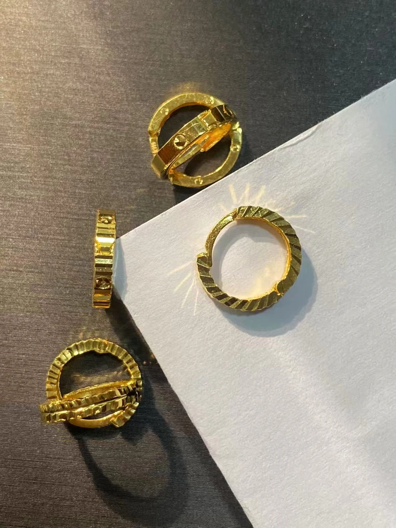 足金999黄金耳扣