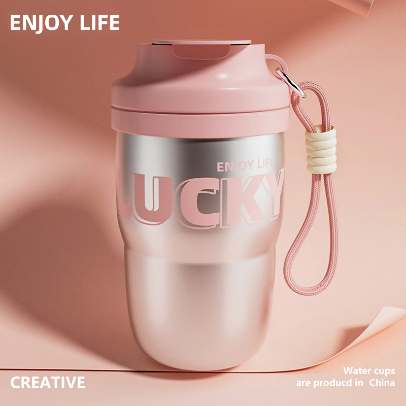 保温杯女学生水杯茶水分离杯咖啡杯便携杯子高颜值保温水杯吸管杯