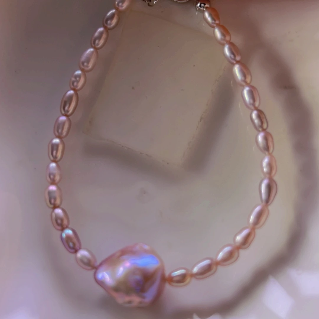 淡水珍珠手链合金