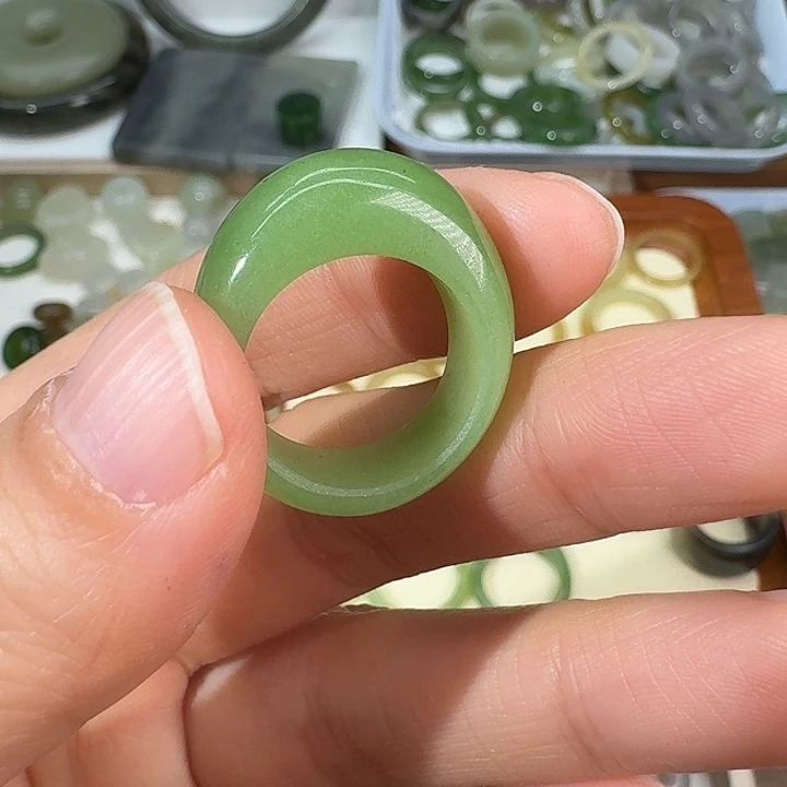 和田玉未镶嵌戒指16.9内径21