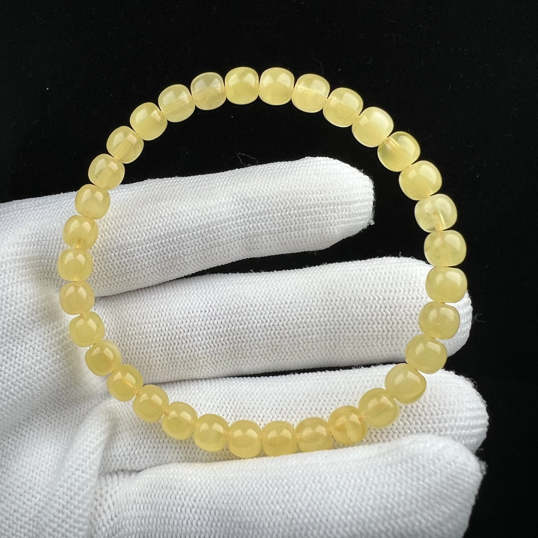 G1710天然原矿蜜蜡 金绞蜜单圈 6*5.4mm支持复检