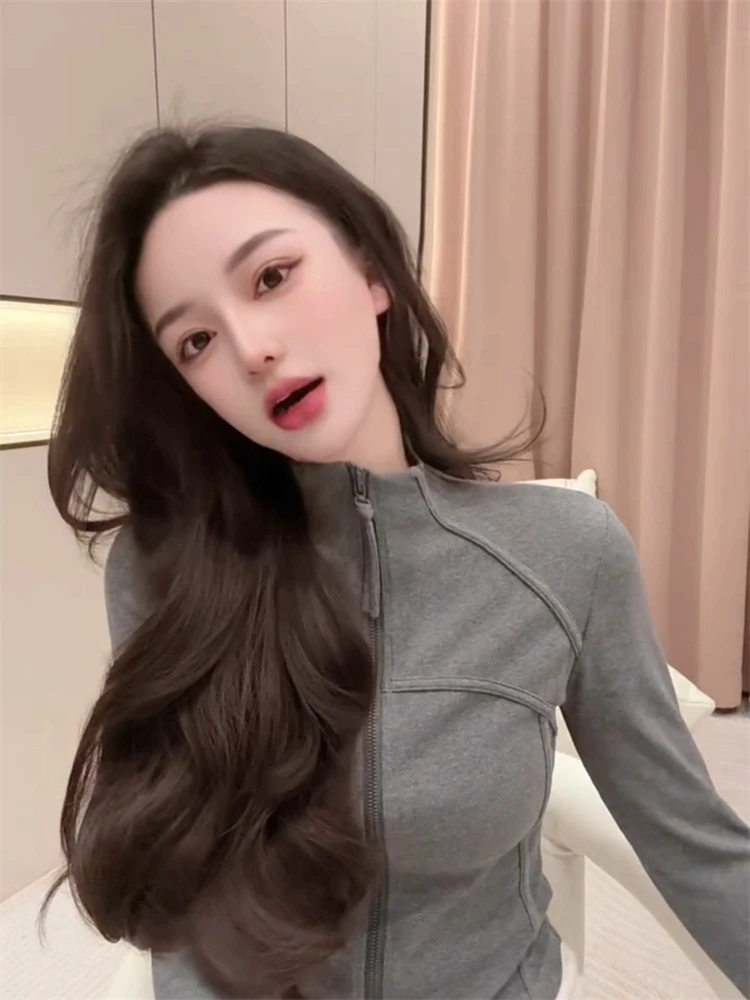 打底衣女内搭高级感2025春新款少女心收腰修身运动小个子打底上衣