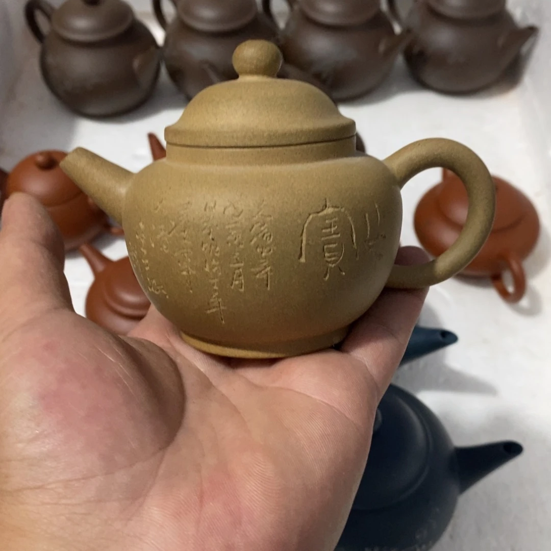 真***好茶壶紫砂老段泥巨轮