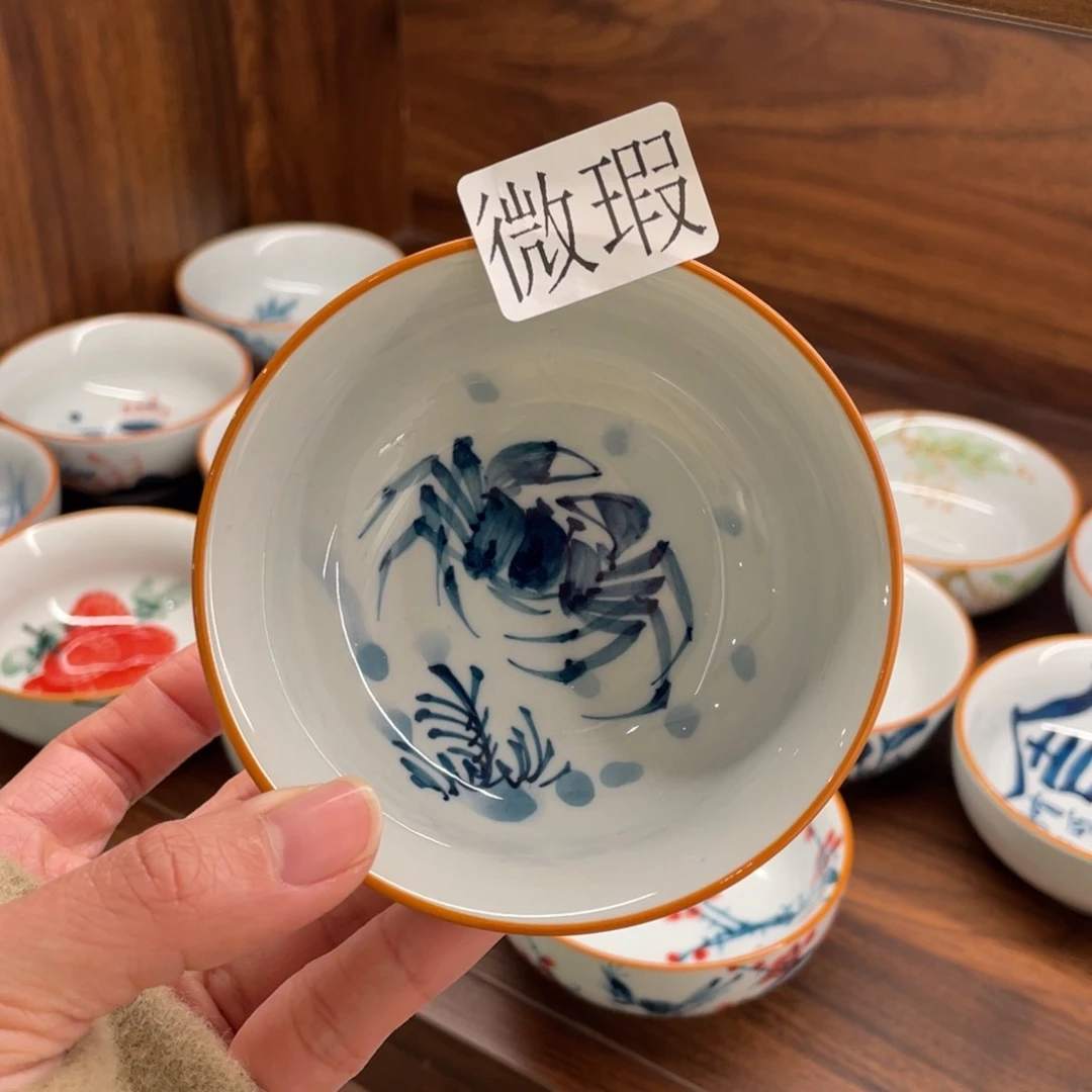 微瑕釉下彩纯手绘