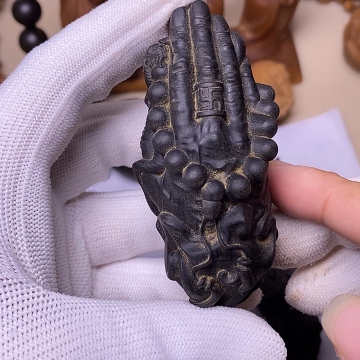 檀香木手串/手链老山檀香阴沉大佛手把件
