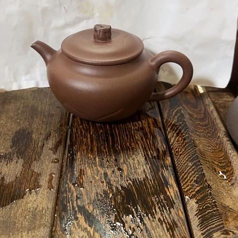 紫砂茶壶底槽清莲运160cc